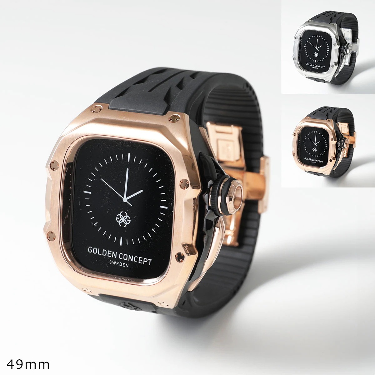 GOLDEN CONCEPT ゴールデンコンセプト Apple Watch Case アップルウォッチケース RSTIII49 メンズ 時計 ULTRA ULTRA2 対応 ラバーベルト カラー2色
