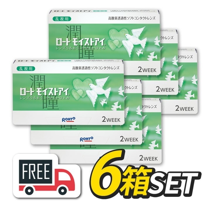 ロート モイストアイ 乱視用 6箱セット（1箱6枚入）コンタクトレンズ 2週間 使い捨て 2ウィーク トーリック ポスト便