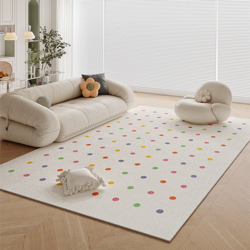 クリーミーなリビングルーム大エリアフルカーペット吸収性非滑り茶テーブルブランケット家庭用汚れに耐えるカシミアcarpet