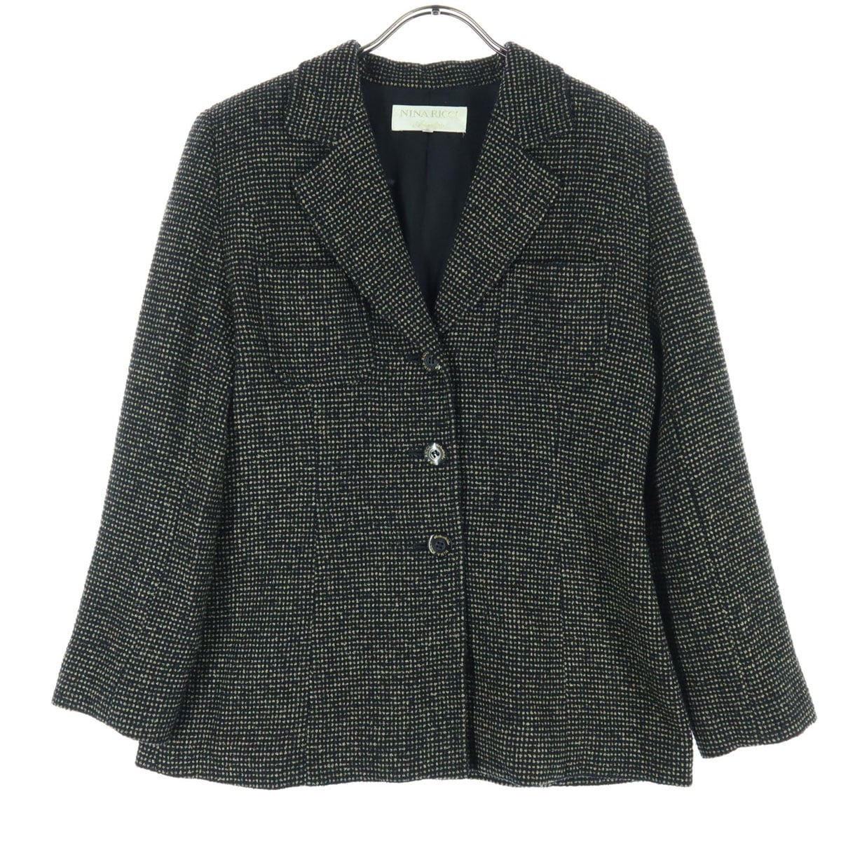 美品 長袖 テーラードジャケット 11 ブラック レディース 古着 5,105円