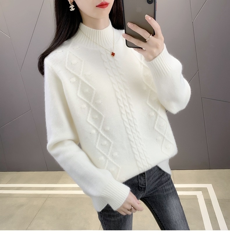 トップス ニットソー セーター トップス 長袖 ハイネック タートルネック ニット かわいい 可愛い きれいめ シンプル 上品 おしゃれ お洒落 かっこいい 可愛い 女子 クール 柄