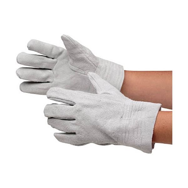 （まとめ） ミドリ安全牛床革手袋 内縫 MT-101D 1双 (×5セット)