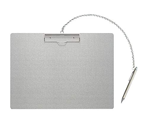 （まとめ買い）エヌケイ アルミバインダー クリップボード チェーン付き（チェーン+ペン付き） B4横 AS-B4S-P [x3]