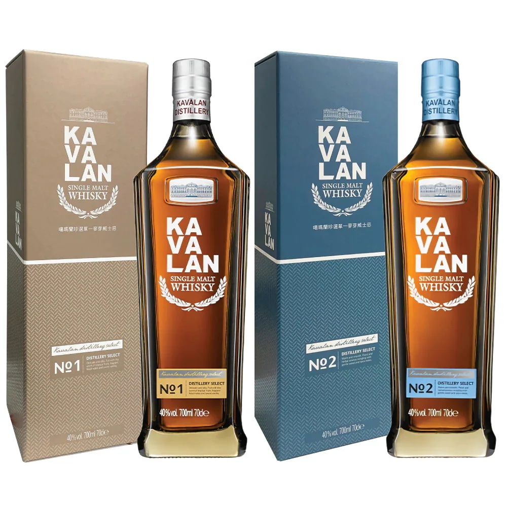 カバラン ディスティラリーセレクト No.1 + No.2 2本セット / 各700ml ギフトBox入り 台湾ウィスキーの定番 Kavalan Distillery Select Set
