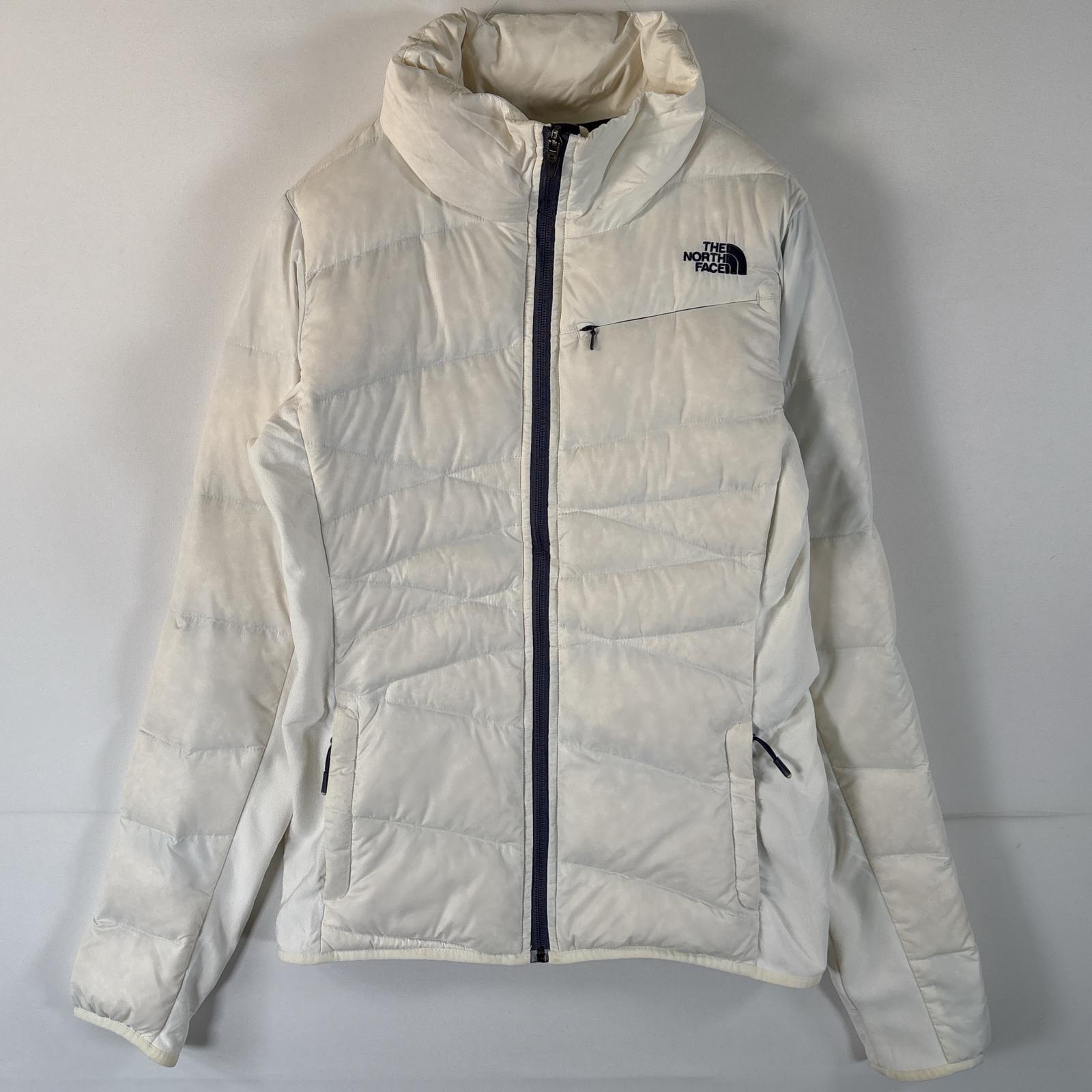 古着 ダウンジャケット グースダウン ワンポイントロゴ 600fill M ホワイト レディース
