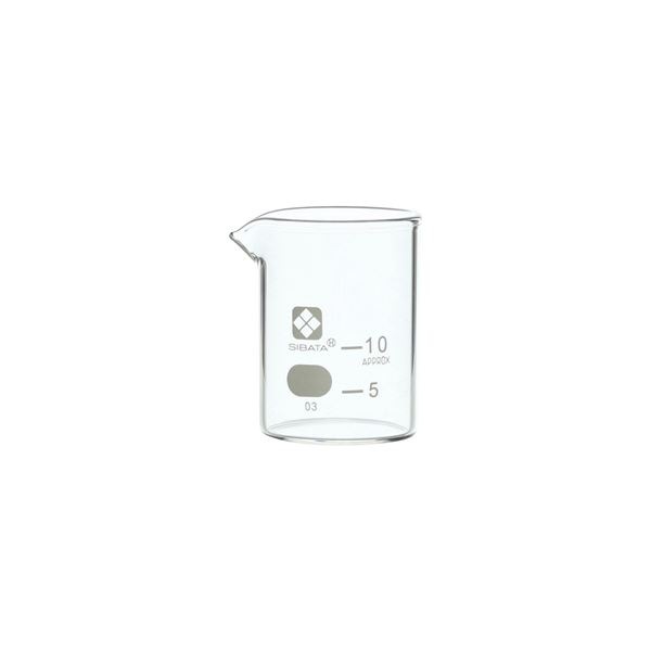 ビーカー 目安目盛付 10mL 6入 [010020-10A]
