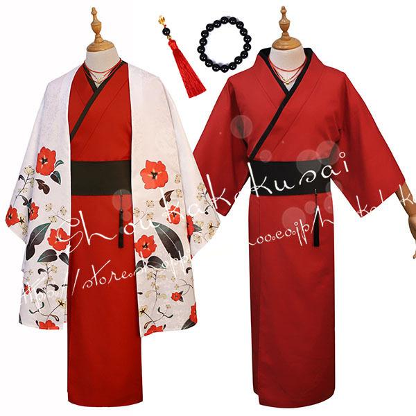 バーチャル YouTuber 風 VTuber にじさんじ Vox Akuma ヴォックス・アクマ 着物 コスプレ衣装 ウィッグ 演出服 cosplay 変装 仮装-162