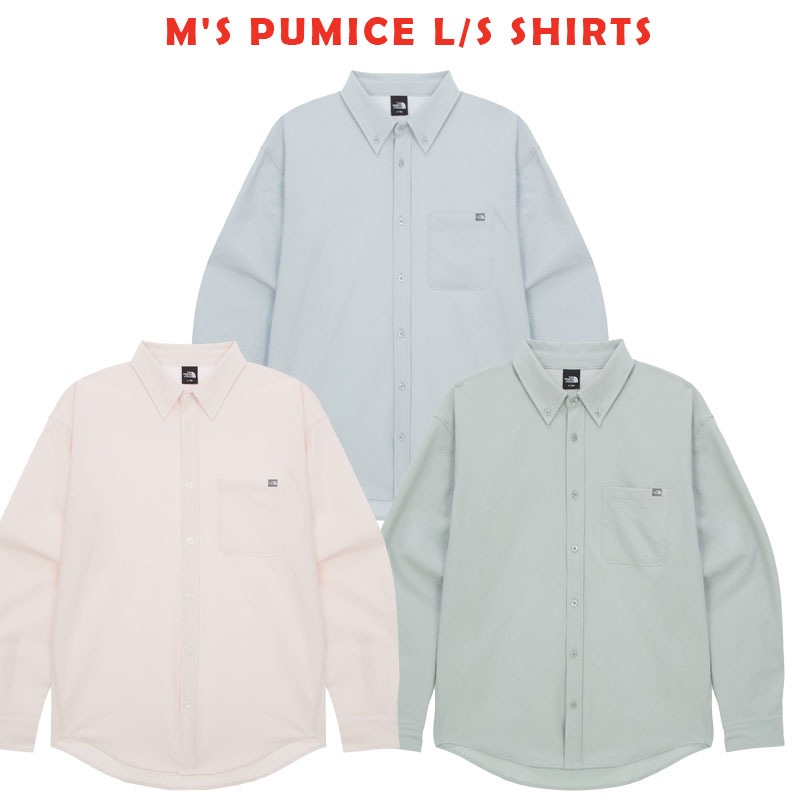 韓国正規品保証 関税負担なしNH8LR03A MS PUMICE LS SHIRTS デイリー 基本 着装 男子 女子 人気 韓国 ファッション 男女共用 アウトドア