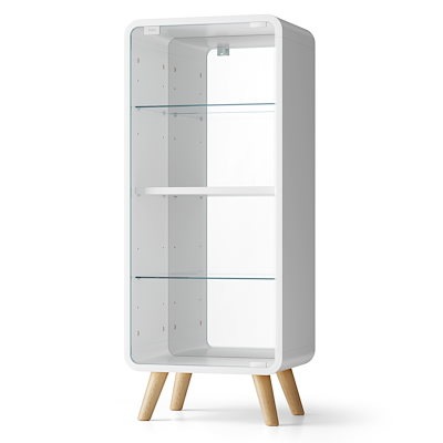 コレクションケース 強化ガラス キャビネット 収納ラック 飾り棚 4段(北海道 沖縄 離島は別途送料) コレクションラック コレクションケース 80cm幅 ブラック