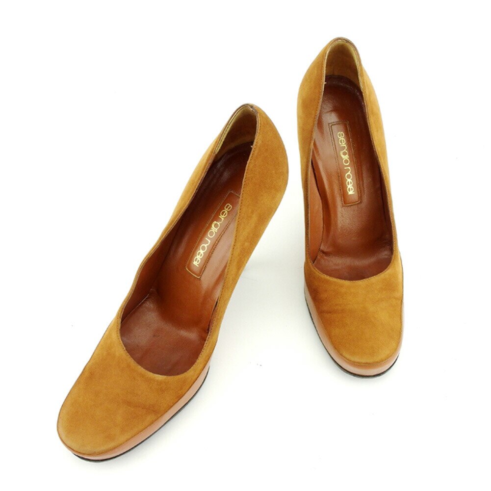 パンプス シューズ 靴 #37ハーフ ブラウン 中古