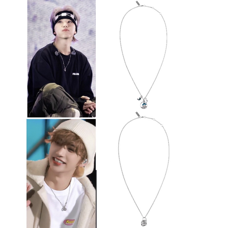 【SEVENTEEN joshua, ホシ着用】シルバーネックレス　イルカネックレス　ドルフィンネックレス　 skein of thread ネックレス