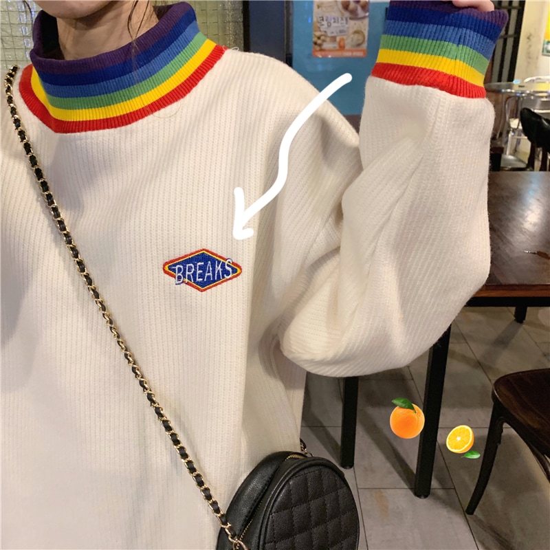 ハーフネックトレーナー ホワイト ブラック トップス パーカー トレーナー スリム 細身 ストレート