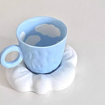 Qoo10] カップ 立体 手つまむ風 青空と白い雲