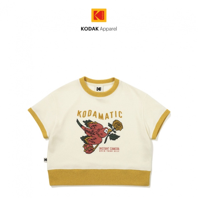 コダックネイチャーフィルターブックル半袖Tシャツ女性用アイボリー