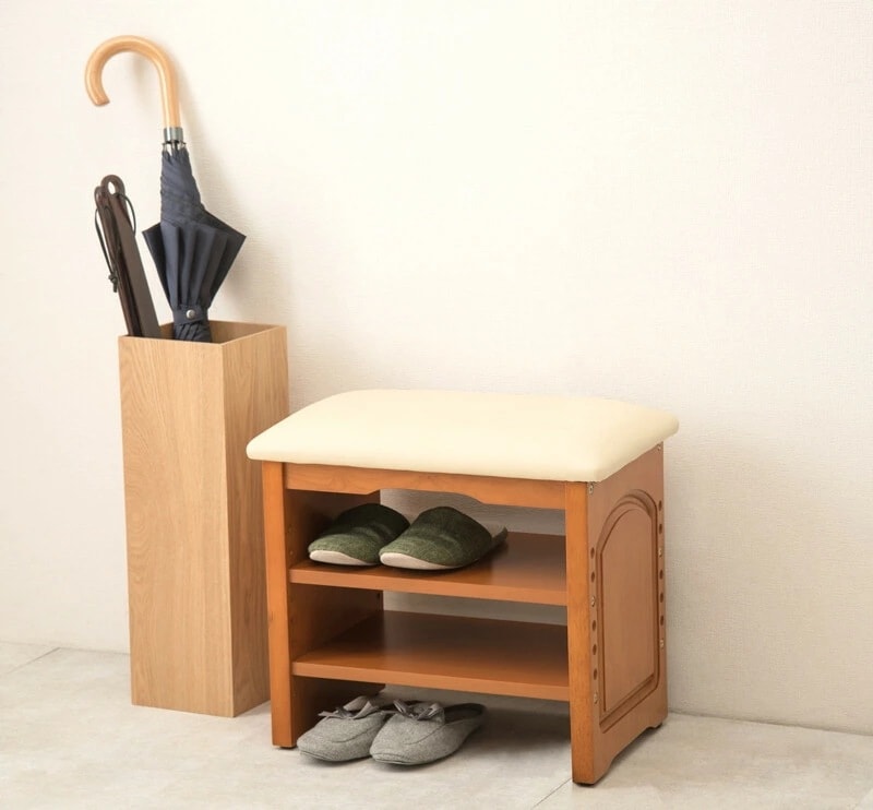 玄関ベンチ シューズラック ベンチ スリム 省 スペース 幅41cm 奥行31cm 下駄箱 靴箱 靴入れ シューズボックス 靴 シューズ 収納 軽量 座れる 玄関収納 玄関 おしゃれ