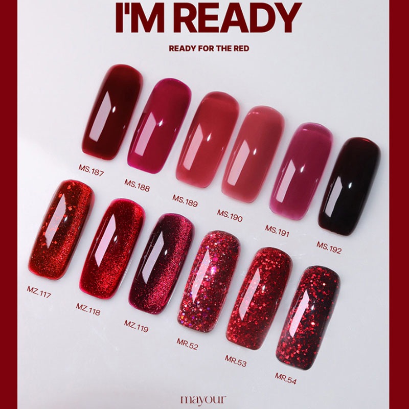 [mayour] 【IM READY】 12色 セット / シロップジェル・グリッター・マグネットジェル