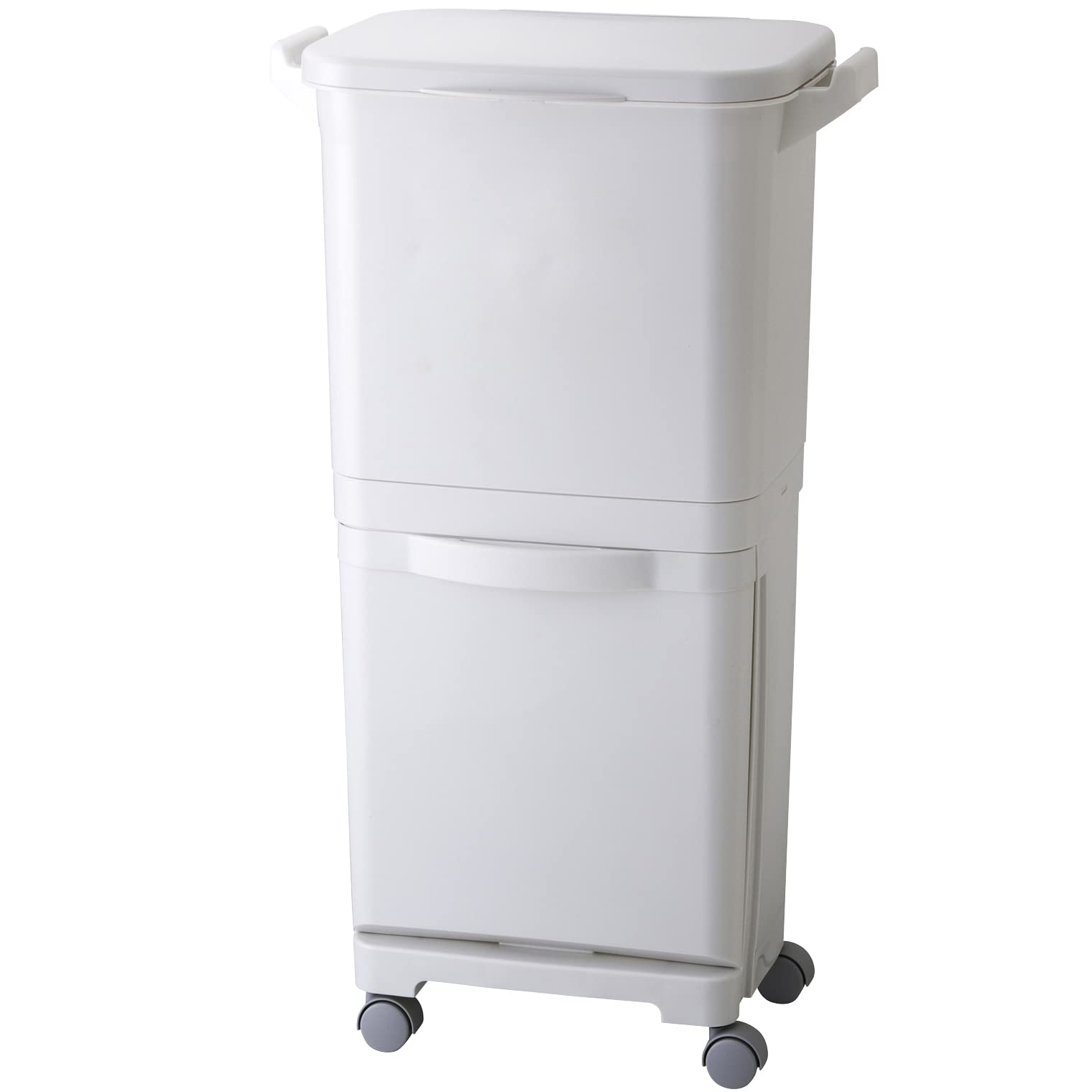 全国送料無料 リス 分別 ゴミ箱 縦型分類ワゴンペール グレー 45L H＆H 日本製 45S