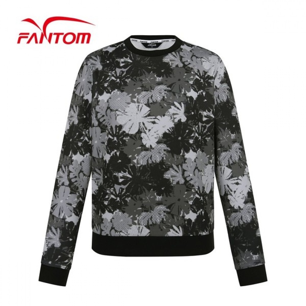 (Phantom) 女性用花柄丸型長袖Tシャツ