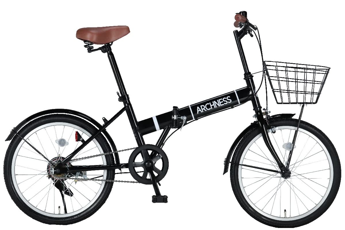 ARCHNESS 折りたたみ自転車 20インチ 軽量 カゴ シングル 通勤通学 街乗り 200-6