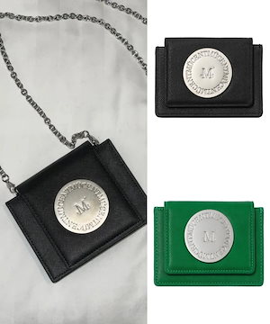 [MUCENT]MAIN SYMBOL L LOGO CARD ウォレット★韓国★人気★ サンローラン YSL ロゴ マネークリップ 財布 (Saint Laurent