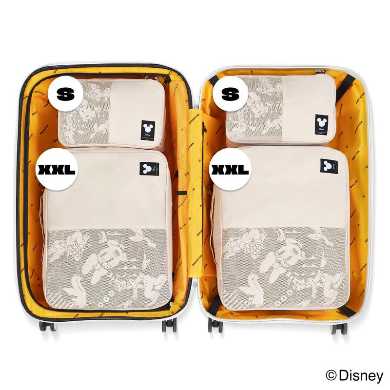 ディズニー ラクプル 28インチ セット S+XXL+S+XXL 圧縮ポーチ 衣類整理 キャリーケース 衣類収納 バッグ 旅行用品