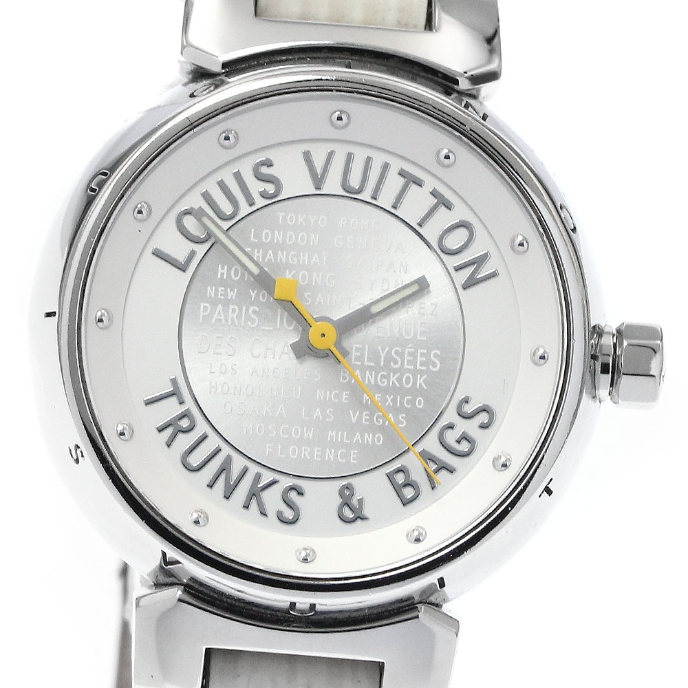 ルイ・ヴィトン LOUIS VUITTON Q1215 タンブール トランス＆バックス 12Pダイヤ クォーツ レディース _880279【中古】