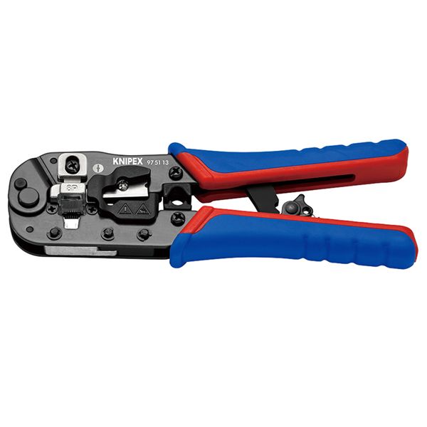 KNIPEX クニペックス ウエスタンプラグ圧着ペンチ （8ピン） コンフォート 全長190mm 9751-13