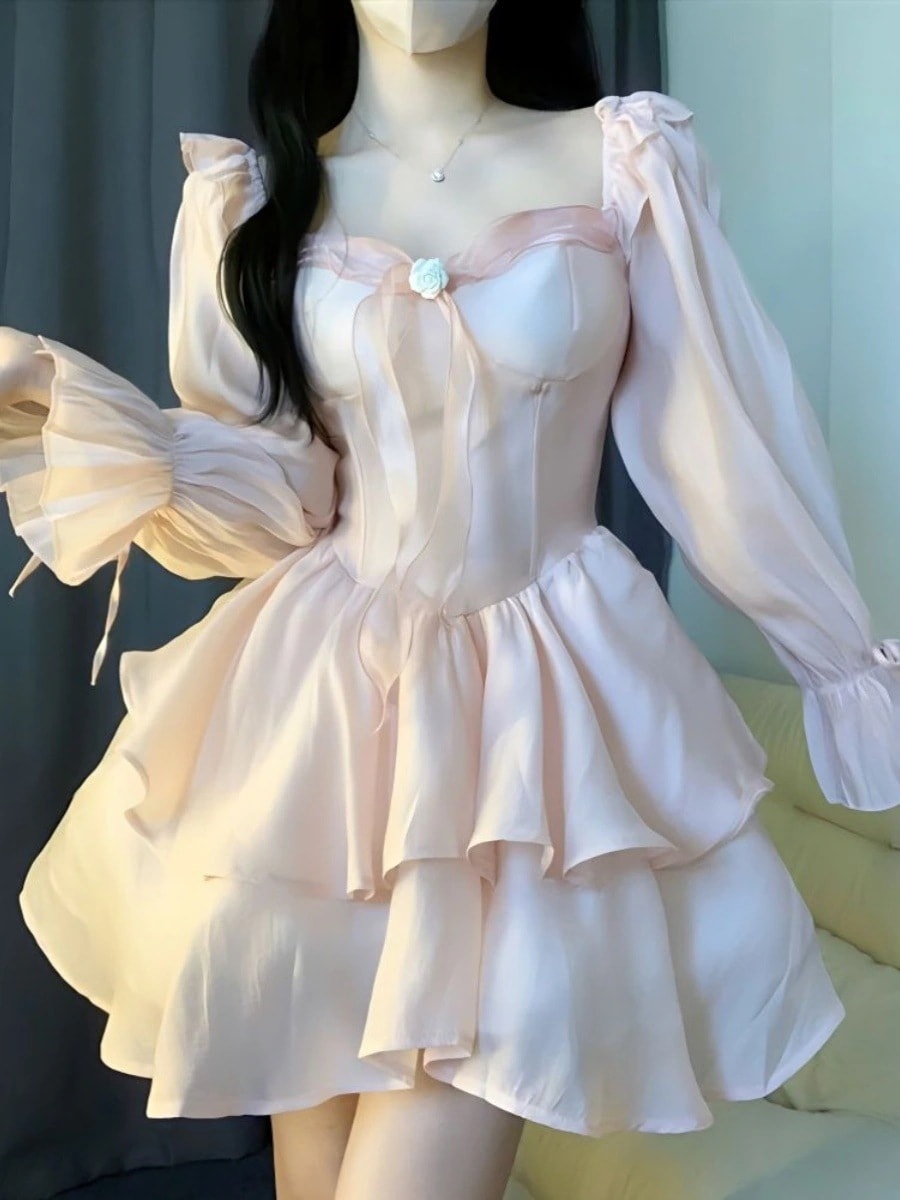 春夏逃亡プリンセスチュチュスカート スーパーフェアリープチフェアリースカート 優しい風スカート スリムデザインドレス