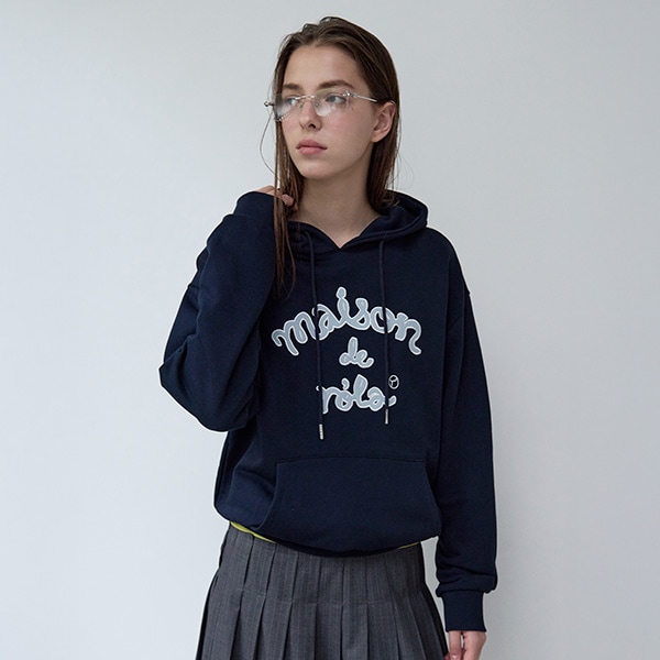 MAISON DE ROLA STRING HOODIE NAVY