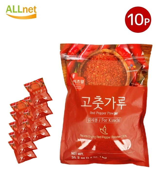 CJ freshway 唐辛子粉(キムチ用) 1kg×10袋セット 中国産 natural Drying Red Pepper Powder 100%