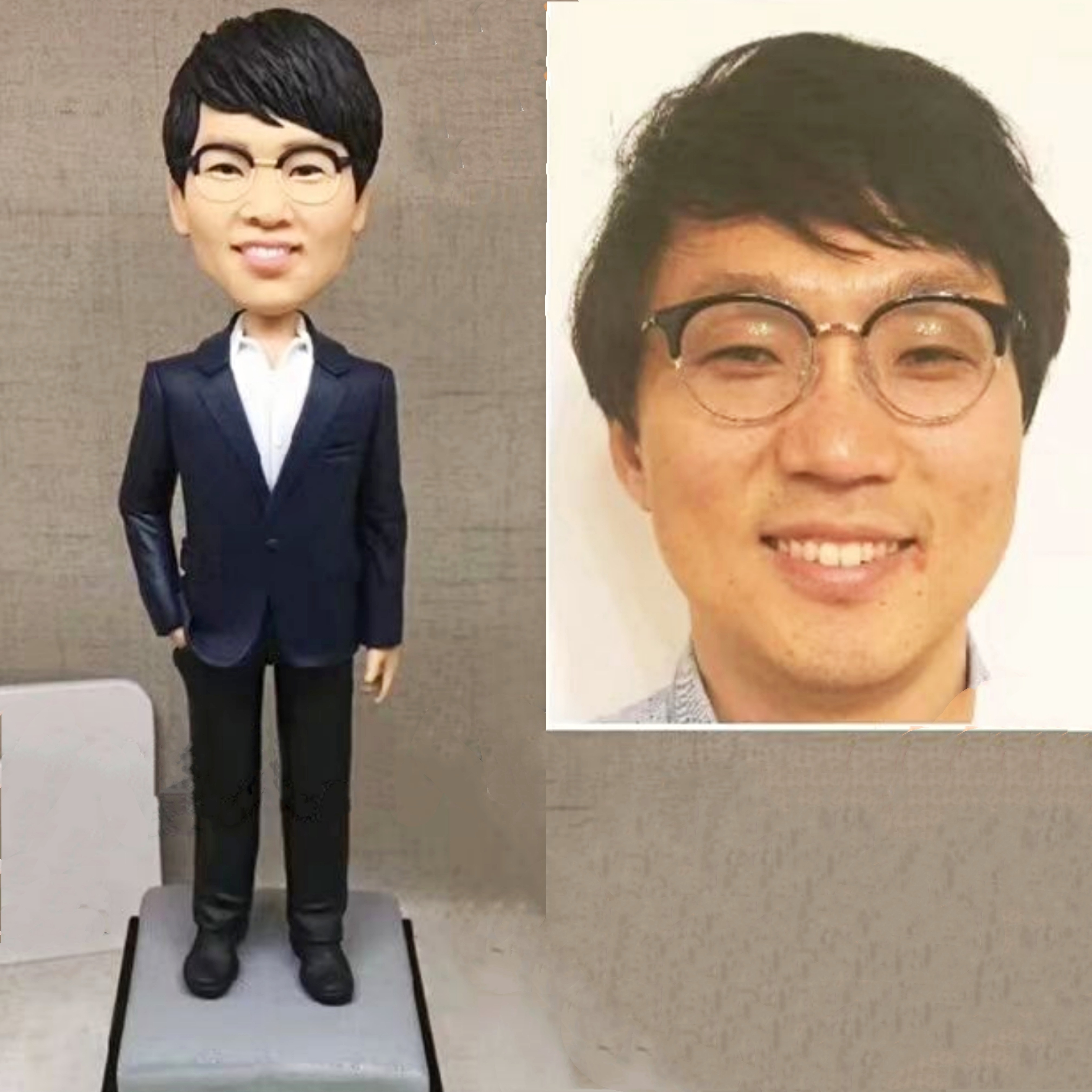 【オーダーメイド】3D肖像画 似顔絵 写真 人形 フィギュア 友達 同僚 先輩 上司 誕生日 退職 送別 定年 プレゼント