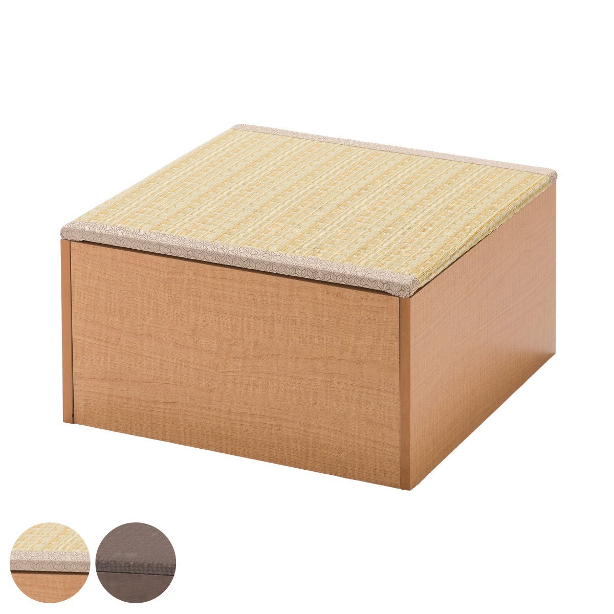 樹脂畳ユニット ロータイプ 幅60x奥行60x高さ31.5cm 収納付ベンチ 畳 小上がり 収納 ベンチ 収納ボックス 掘りごたつ 和モダン 和風 シンプル