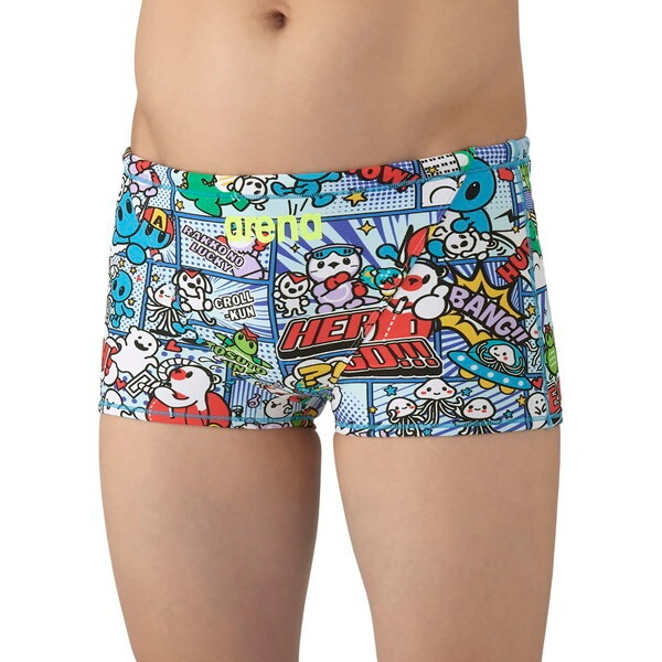 アリーナ 水泳 メンズ トレーニングスパッツ(ショートレッグ) レッド×イエロー L AS5FWM14M RDYL