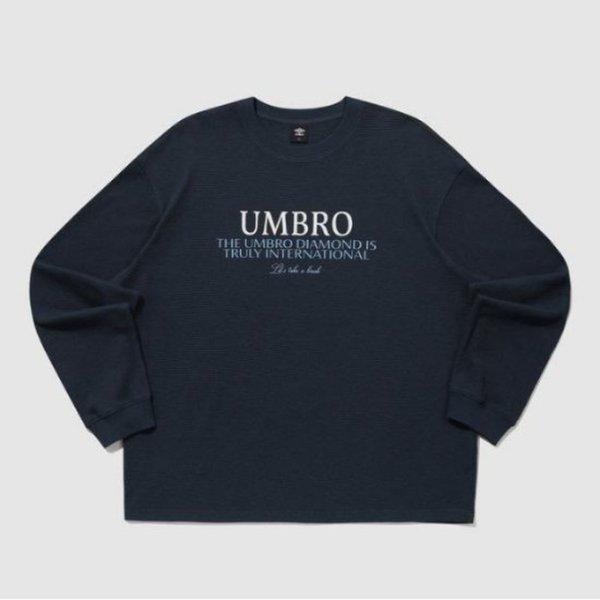 長袖Tシャツ PQA UQ221CRL49-DVY レイトチェックアウト ワッフル ルーズフィット 長袖Tシャツ/DVY