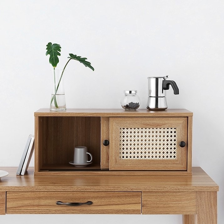 収納 スライディングドア ラック ラタン 韓国人気インテリア 11,399円