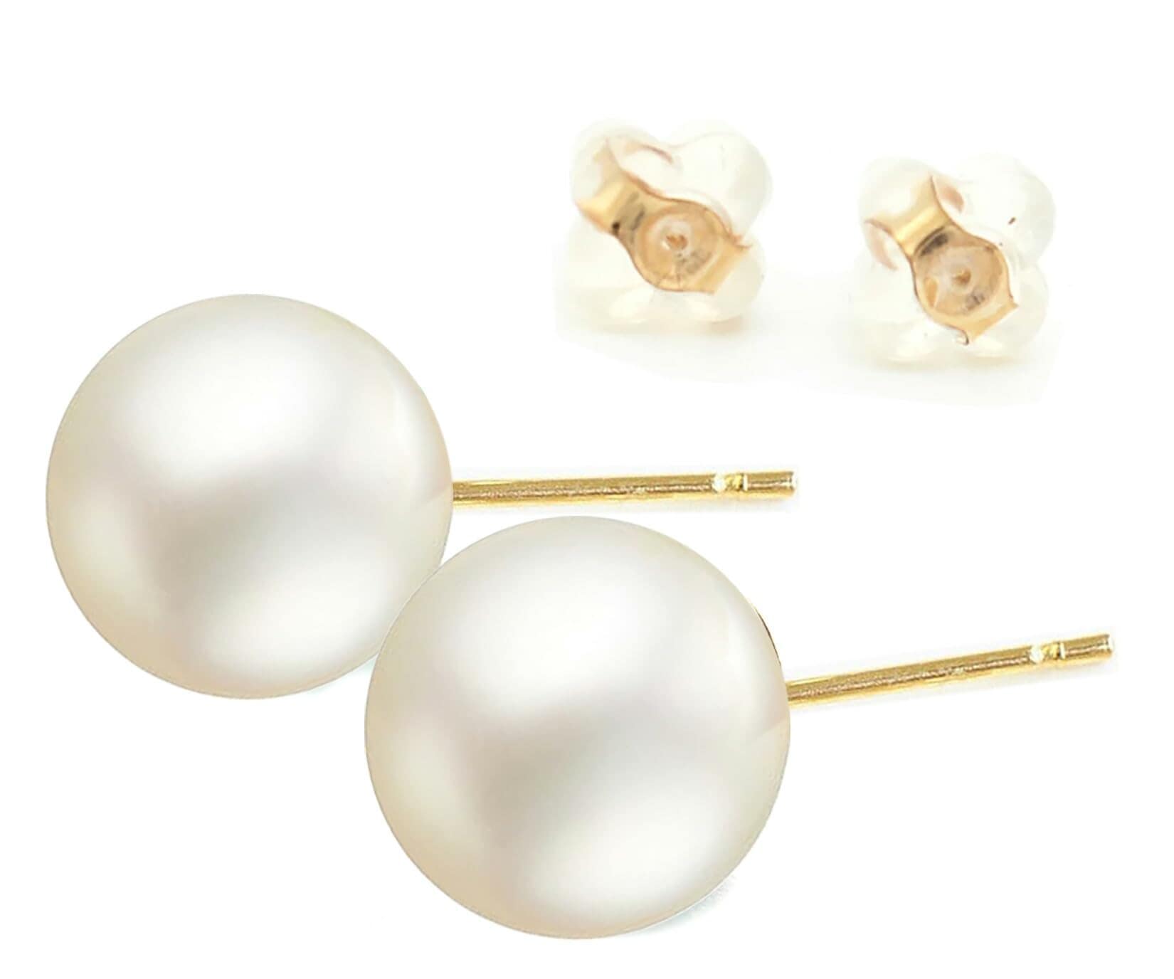[ジュエリーショップエム] アコヤ真珠 ピアス 宇和島産 8mm 一粒 アコヤ貝 スタッド 直結 シンプル フォーマル 金属アレルギー対応 akoya01