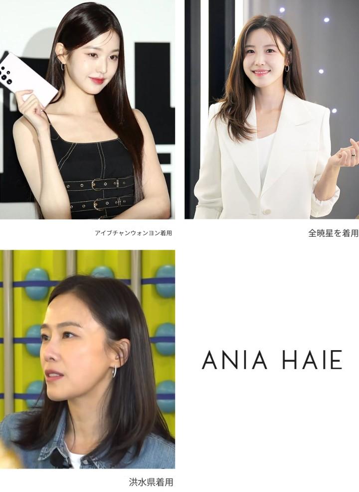 [IVE チャン·ウォニョン/ チョン·ヒョソン/ ホン·スヒョン着用] Glam Stone Set Hoop Ring 925 Silver Earrings E037-07H韓国芸能人着用協賛ブ