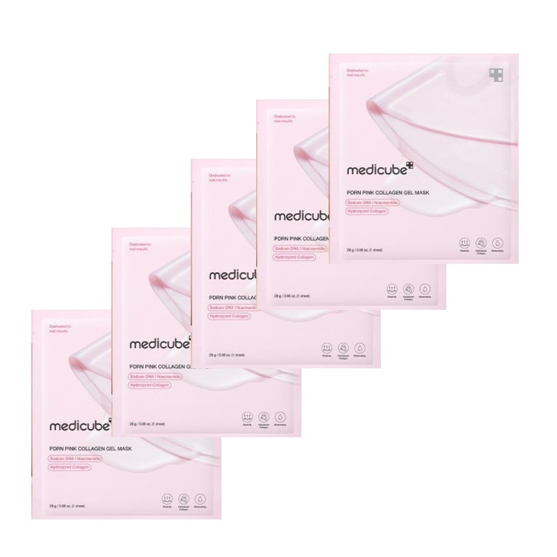 PDRNピンクコラーゲンゲルマスク, 5枚/スリーピングマスク/マスクパック/ハリ/弾力/コラーゲン