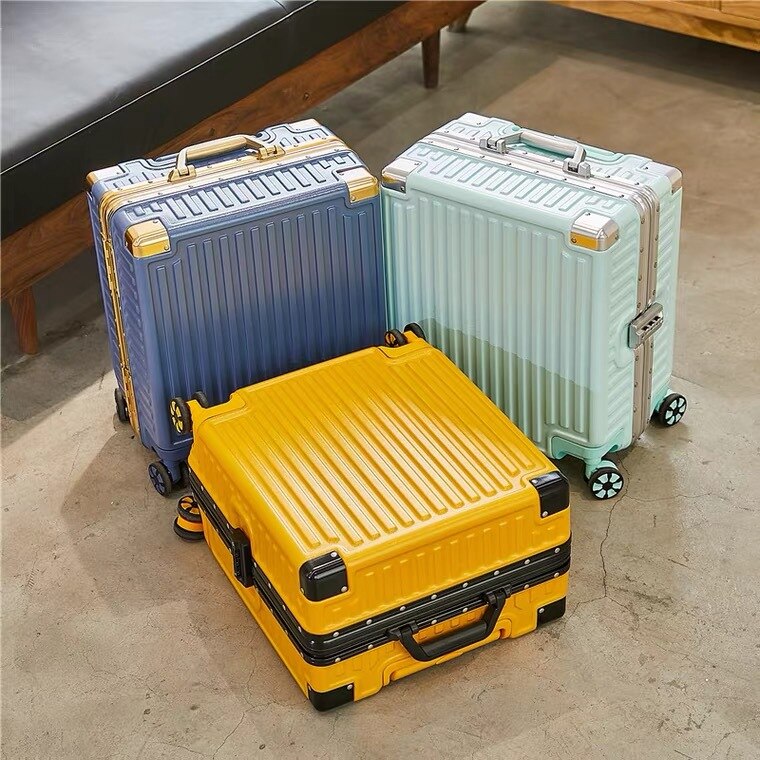 【3日で出荷】アルミニウムフレームチェックインボックスインチメス小型スーツケースミニパスワードボックス小型スーツケースオス軽飛行機を持参できます