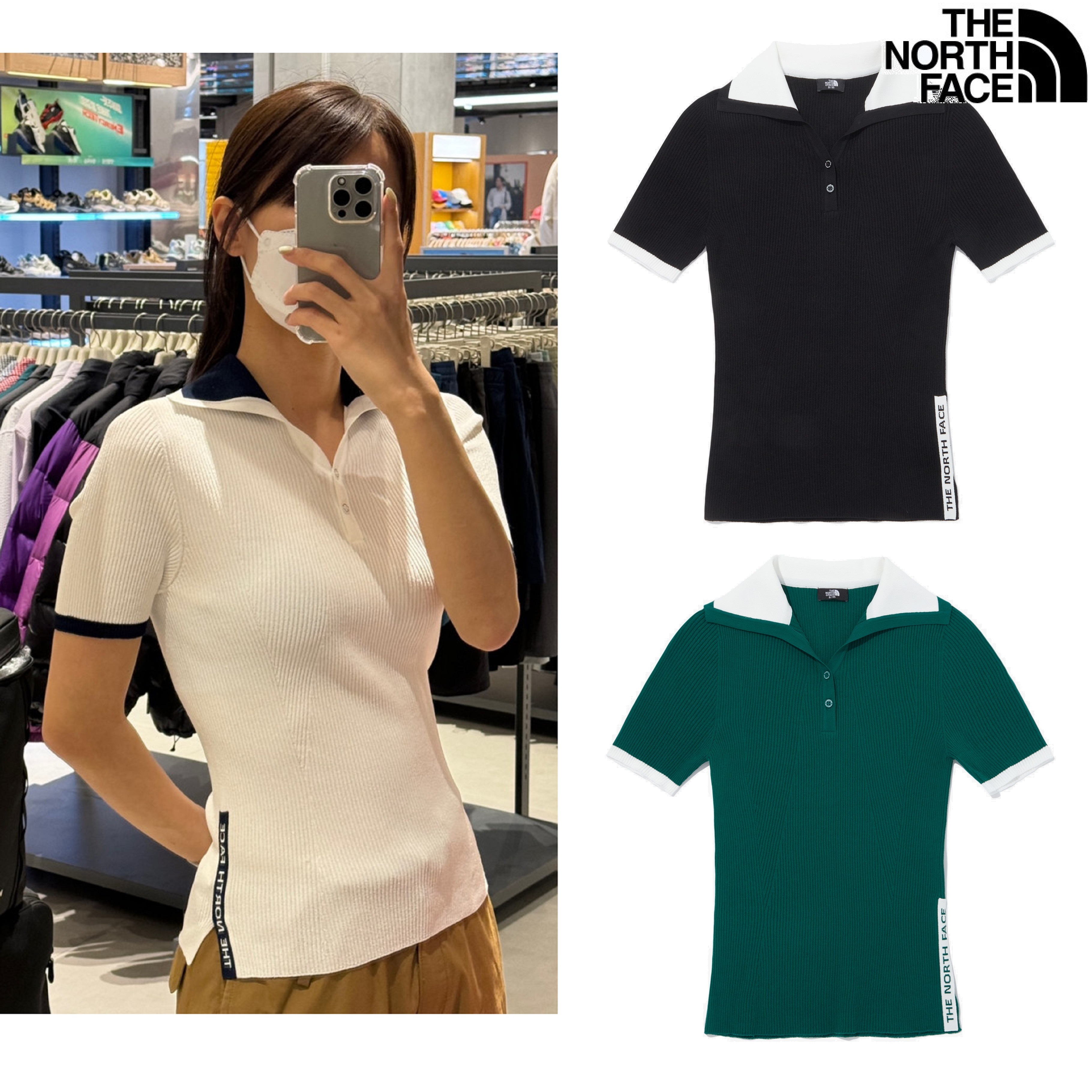 WomenS GREEN FIELD S/S SWEATER POLO 3色 女性服 Tシャツ 新商品 韓国ファッション 韓国人気 デイリールック 夏ファッション