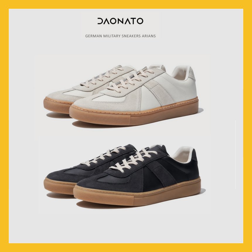 天然牛革ドイツ軍スニーカー2 Colors 韓国人気商品, DAONATO ドイツ軍の靴