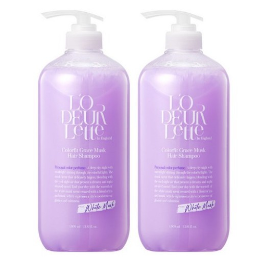 ローダーレット カラーフィット ヘアビオチン 弱酸性パフューム シャンプー ホワイトムスクの香り 1000ml x 2個 5,464円