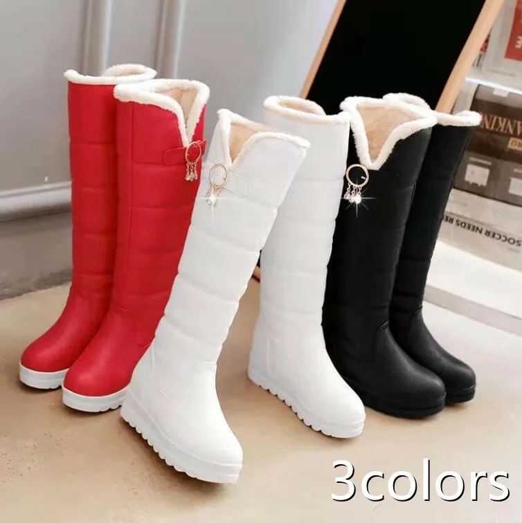 スノーブーツムートンブーツスノーシューズブーツ裏ボア裏起毛ウインターブーツレディースミディアムブーツロングブーツ大きいサイズ暖かい軽い撥水防水防寒防風冬滑りにくい厚底歩きやすい黒靴長靴