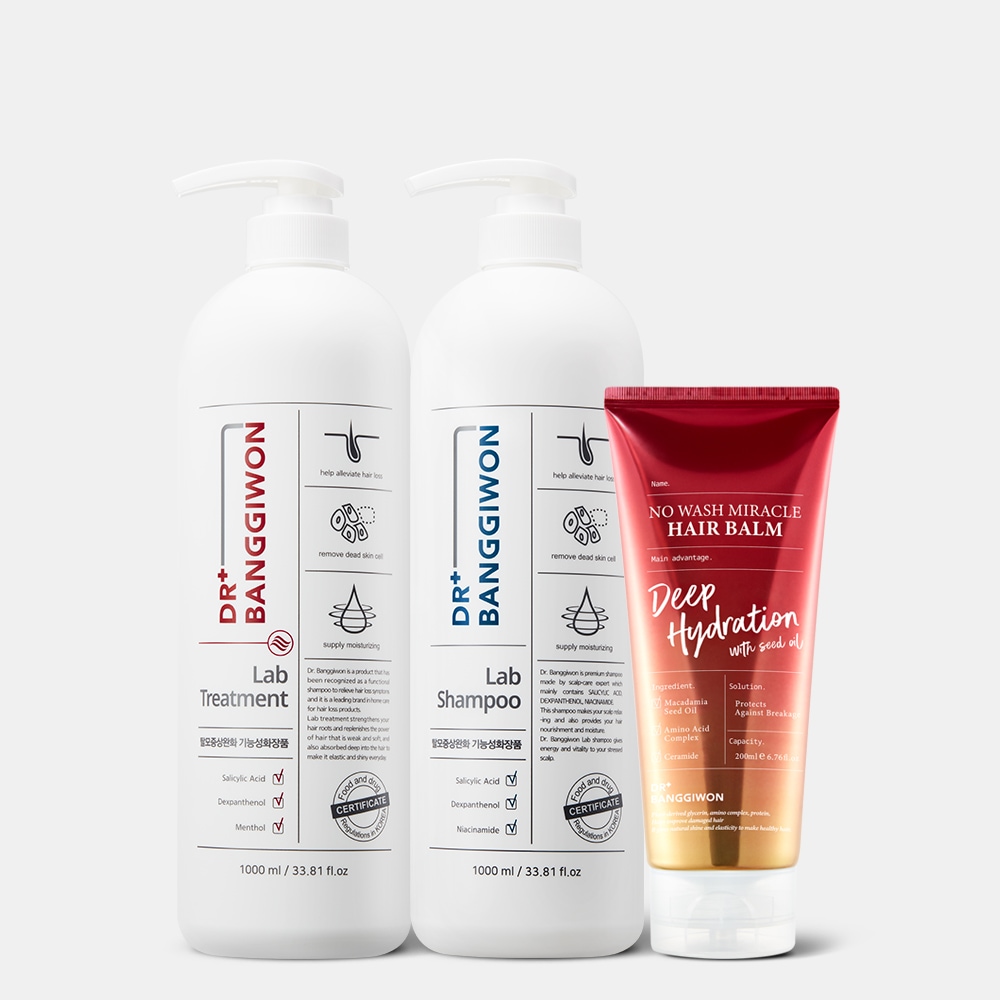 【混合セット】ドクターバンギウォンラップシャンプー1L+トリートメント1L+ヘアバーム200ml/脱毛緩和大容量エッセンス