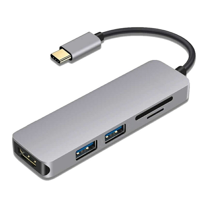USB ハブ HUB 5ポート タイプC HDMI 高速 変換 SD microSD パソコン