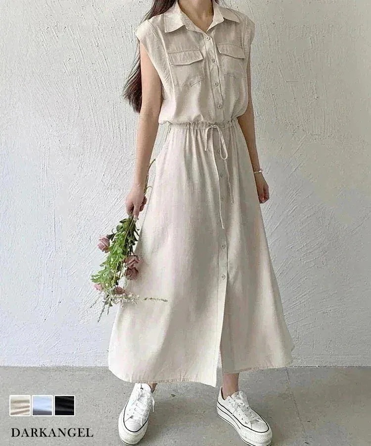 overE オーバーイー ドロストシャツワンピース 96 ワインレッド