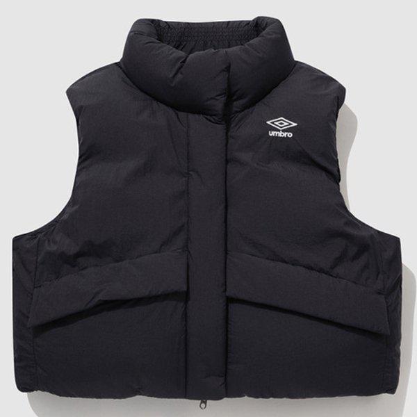 ウーマンズ コージー クロップ ダックダウン ベスト UP422CDVN3 BLK