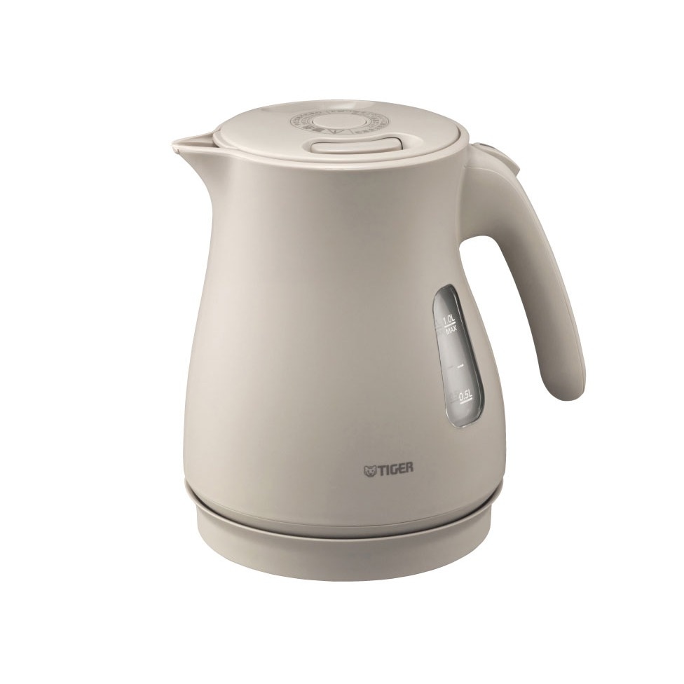 TIGER タイガー PCV-A100-CU 電気ケトル QUICK＆SAFE＋ 蒸気レス 1.0L アーバンベージュ