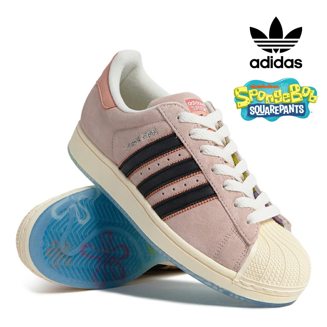 adidas スポンジ・ボブ × アディダス SUPERSTAR スーパースター スニーカー SPONGEBOB × ADIDAS PATRICK STAR ( コラボ ピンク メンズ JQ6778
