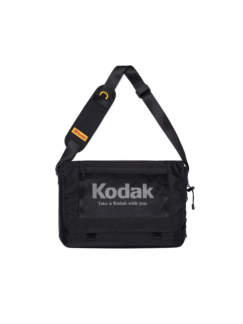コダックアパレルファウンドリーラージメッセンジャーバッグブラック